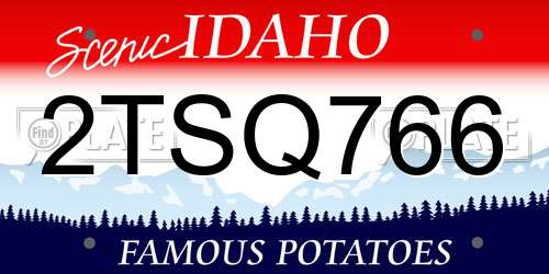 2TSQ766 Idaho License Plate