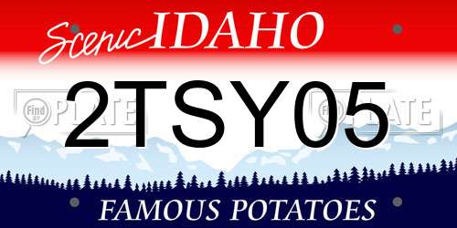 2TSY05 Idaho License Plate