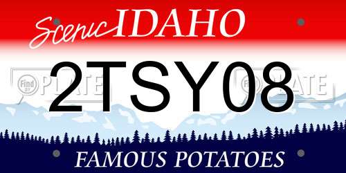 2TSY08 Idaho License Plate