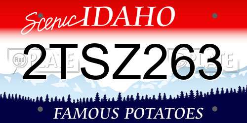 2TSZ263 Idaho License Plate