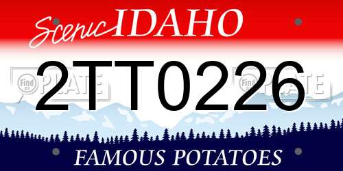 2TT0226 Idaho License Plate