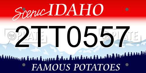 2TT0557 Idaho License Plate