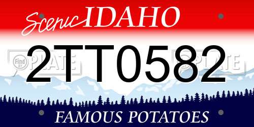 2TT0582 Idaho License Plate