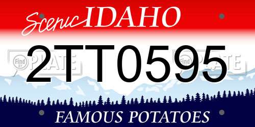 2TT0595 Idaho License Plate