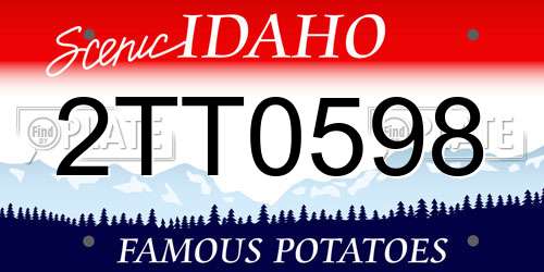 2TT0598 Idaho License Plate