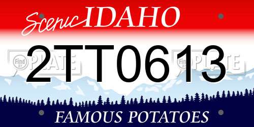 2TT0613 Idaho License Plate