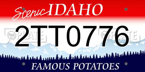 2TT0776 Idaho License Plate
