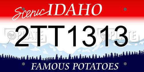 2TT1313 Idaho License Plate