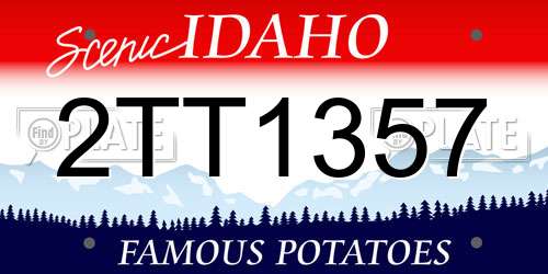 2TT1357 Idaho License Plate