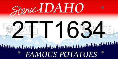 2TT1634 Idaho License Plate