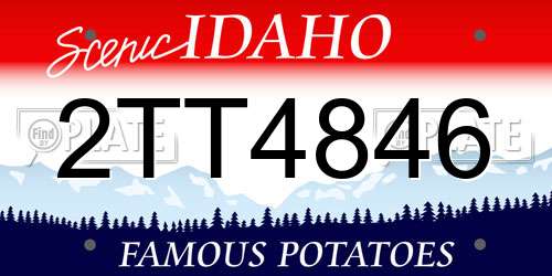 2TT4846 Idaho License Plate
