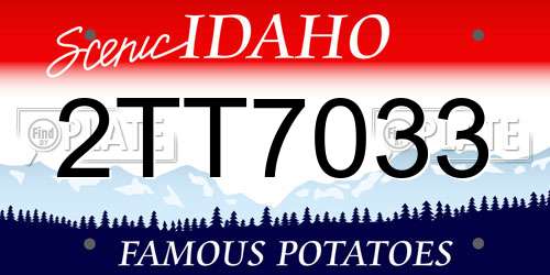 2TT7033 Idaho License Plate