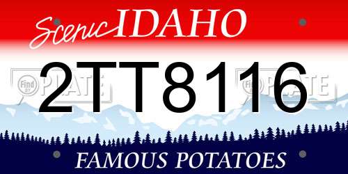 2TT8116 Idaho License Plate