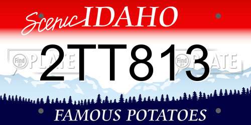 2TT813 Idaho License Plate