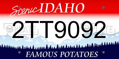 2TT9092 Idaho License Plate