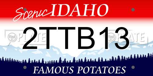 2TTB13 Idaho License Plate