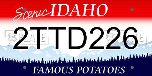 2TTD226 Idaho License Plate