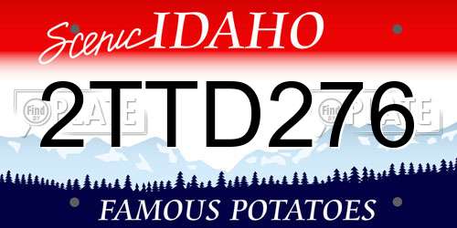 2TTD276 Idaho License Plate