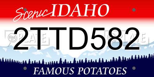 2TTD582 Idaho License Plate