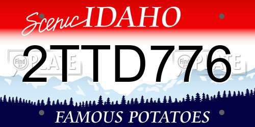 2TTD776 Idaho License Plate