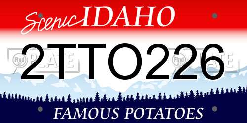 2TTO226 Idaho License Plate