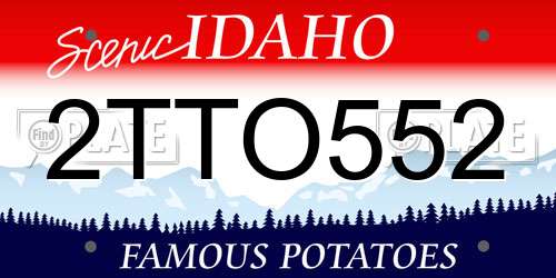 2TTO552 Idaho License Plate