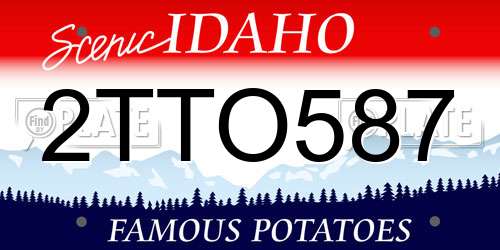 2TTO587 Idaho License Plate