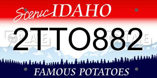 2TTO882 Idaho License Plate