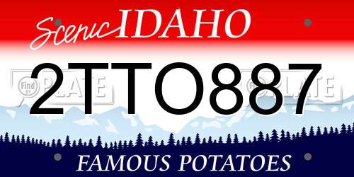 2TTO887 Idaho License Plate