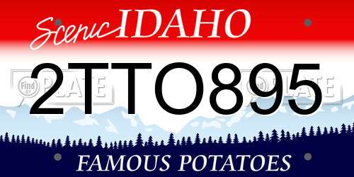 2TTO895 Idaho License Plate