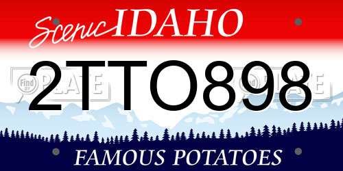 2TTO898 Idaho License Plate