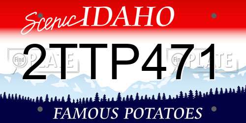 2TTP471 Idaho License Plate