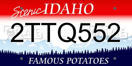 2TTQ552 Idaho License Plate