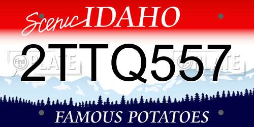 2TTQ557 Idaho License Plate