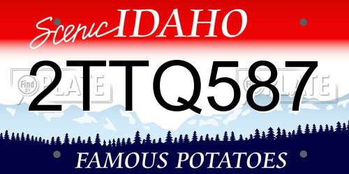 2TTQ587 Idaho License Plate