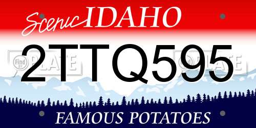 2TTQ595 Idaho License Plate