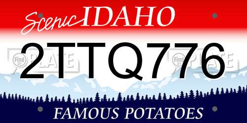2TTQ776 Idaho License Plate