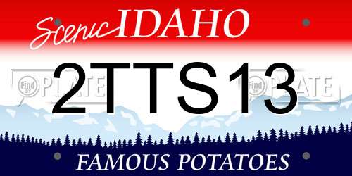 2TTS13 Idaho License Plate