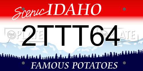 2TTT64 Idaho License Plate