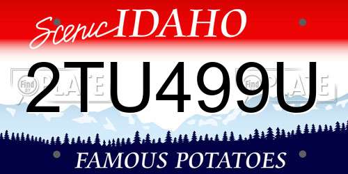 2TU499U Idaho License Plate