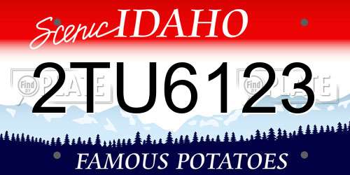 2TU6123 Idaho License Plate