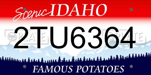 2TU6364 Idaho License Plate