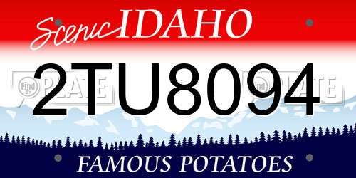 2TU8094 Idaho License Plate
