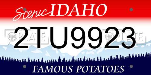 2TU9923 Idaho License Plate