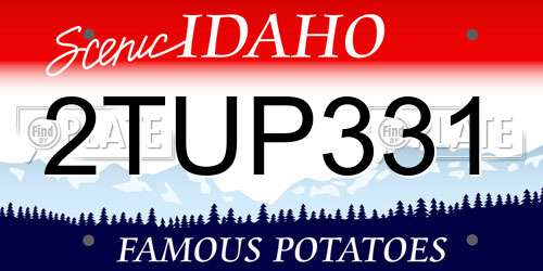 2TUP331 Idaho License Plate