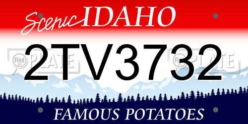 2TV3732 Idaho License Plate