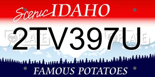 2TV397U Idaho License Plate