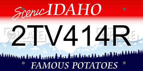 2TV414R Idaho License Plate
