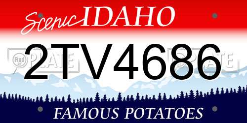 2TV4686 Idaho License Plate