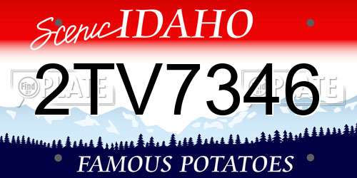 2TV7346 Idaho License Plate